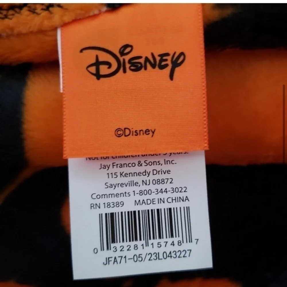 Disney Jack Skellington Orange Black Plush Throw Blanket NEW Nightmare Before
